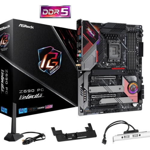 ASRock Z690 PG Velocita - ATX, LGA1700, DDR5, PCIe 5.0, Wi-Fi 6E, Dual LAN - ASROCK Z690 PG VELOCITA
