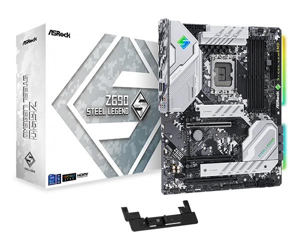 ASRock Z690 Steel Legend - ATX, LGA1700, DDR4, PCIe 5.0, 2.5G LAN - ASROCK Z690 STEEL LEGEND
