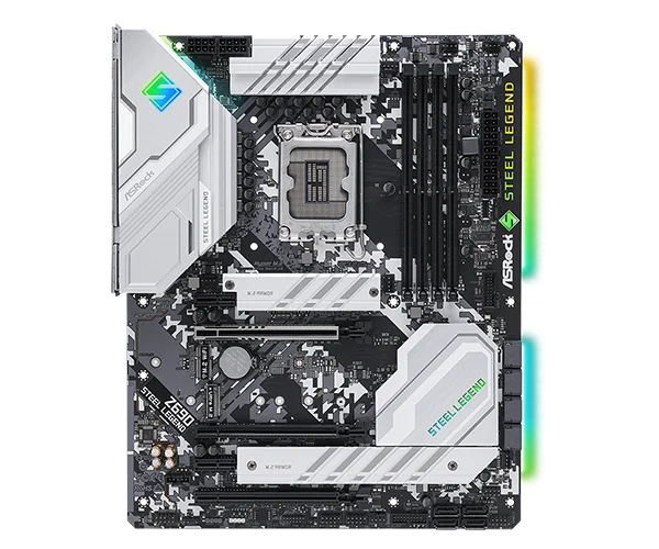 ASRock Z690 Steel Legend - ATX, LGA1700, DDR4, PCIe 5.0, 2.5G LAN - ASROCK Z690 STEEL LEGEND