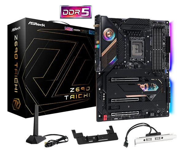 ASRock Z690 Taichi - ATX, LGA1700, DDR5, PCIe 5.0, Thunderbolt 4, Wi-Fi 6E - ASROCK Z690 TAICHI