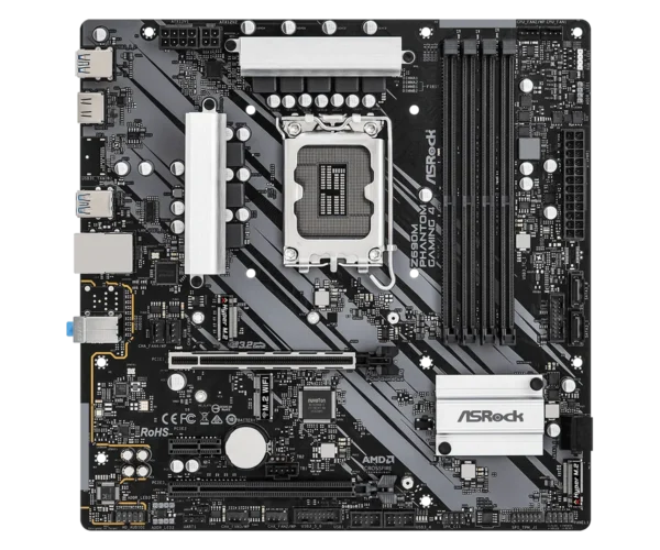 ASRock Z690M Phantom Gaming 4 - Micro ATX, LGA1700, DDR4, PCIe 4.0, Gigabit LAN - ASROCK Z690M PHANTOM GAMING 4