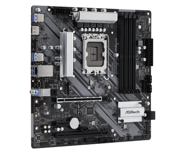 ASRock Z690M Phantom Gaming 4 - Micro ATX, LGA1700, DDR4, PCIe 4.0, Gigabit LAN - ASROCK Z690M PHANTOM GAMING 4