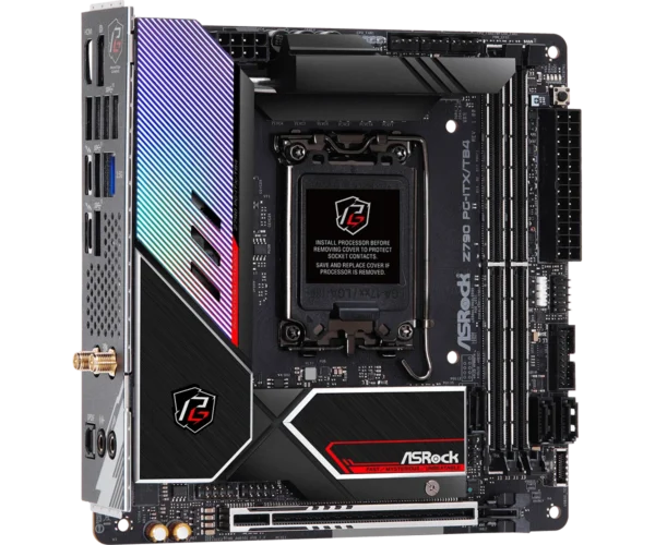 ASRock Z790 Phantom Gaming ITX/TB4 - Mini-ITX, LGA1700, DDR5, PCIe 5.0, Wi-Fi 6E, Thunderbolt 4 - ASROCK Z790 PHANTOM GAMING ITX/TB4