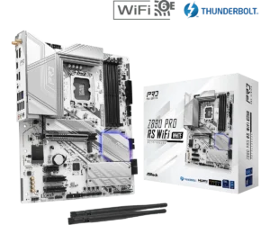 ASROCK Z890 PRO RS WIFI WHITE LGA1851 Intel Z890 ATX Motherboard DDR5 Thunderbolt 4 Wi-Fi 6E - ASROCK Z890 PRO RS WIFI WHITE
