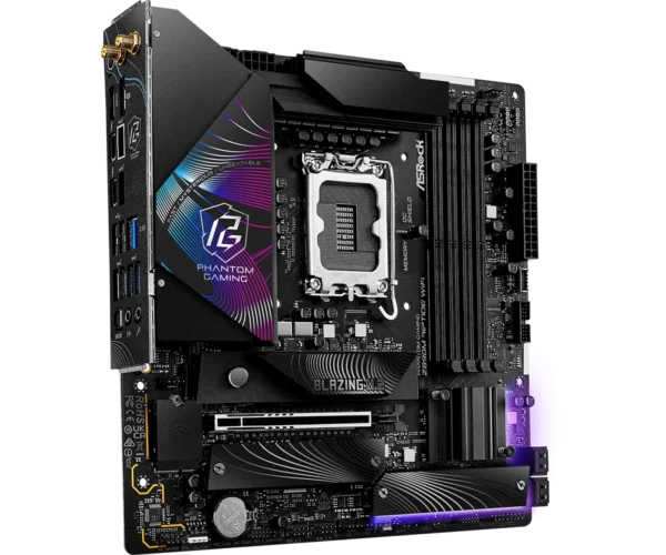 ASRock Z890M RIPTIDE WIFI - Intel Z890 Chipset - LGA1851 - Micro ATX - DDR5 9466+ (OC) - Wi-Fi 6E - Thunderbolt 4 - ASROCK Z890M RIPTIDE WIFI