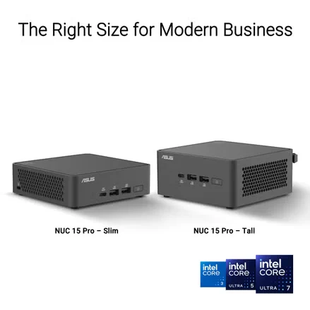 ASUS NUC 15 Pro Slim Mini PC Intel Core Ultra 7 240H Barebone Wi-Fi 7 - RNUC15CRKC700000I