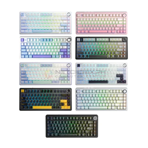AULA F75 Tri-Mode Gasket Mechanical Wireless 75% Gaming Keyboard 80-Key RGB Tri-Mode Bluetooth 2.4G | 7 Colors | 2 Contour Series