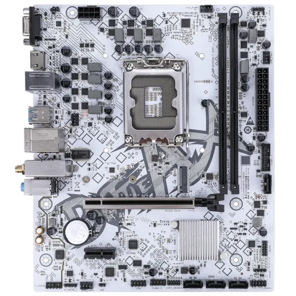 COLORFUL BATTLE-AX B760M-T WIFI/D4 V20 WHITE Motherboard mATX Intel B760 LGA1700 DDR4 WiFi 6 BT 5.2 - COLORFUL BATTLE-AX B760M-T WIFI/D4 V20 WHITE