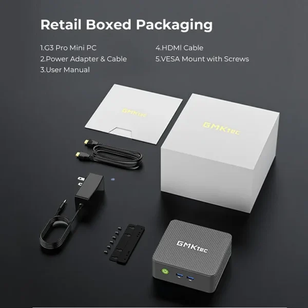 GMKtec NucBox G3 Pro Mini PC Intel Core i3-10110U 16GB RAM 512GB SSD 2.5G LAN - GMKtec Nucbox G3 Pro