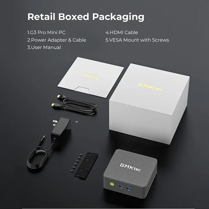 GMKtec NucBox G3 Pro Mini PC Intel Core i3-10110U 16GB RAM 512GB SSD 2.5G LAN - GMKtec Nucbox G3 Pro