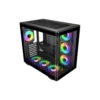 Cooler Master Elite 600 Black Mid Tower ATX Case - 7 ARGB Fans Included - Panoramic Tempered Glass - USB-C - E600-KGNN-S02