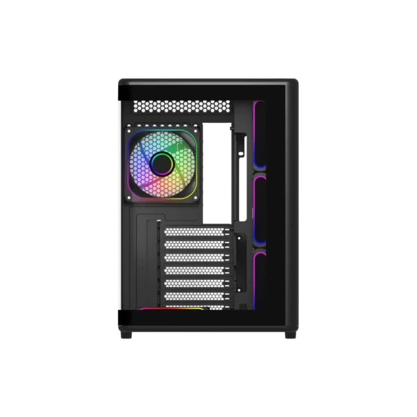 Cooler Master Elite 600 Black Mid Tower ATX Case - 7 ARGB Fans Included - Panoramic Tempered Glass - USB-C - E600-KGNN-S02