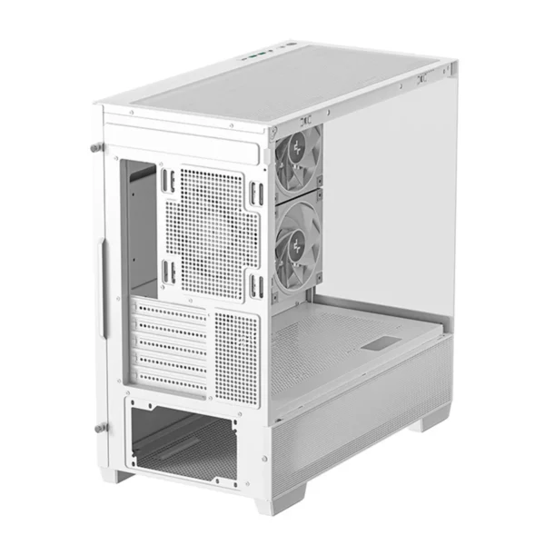 Deepcool CG380 3F White Panoramic Micro-ATX PC Case - R-CG380-WHAGM3-G