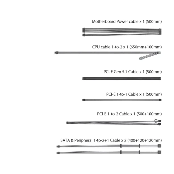 ASUS TUF Gaming 850W Gold EVO 80+ Gold Fully Modular ATX 3.1 PCIe 5.1 PSU - TUF-GAMING-850G-EVO