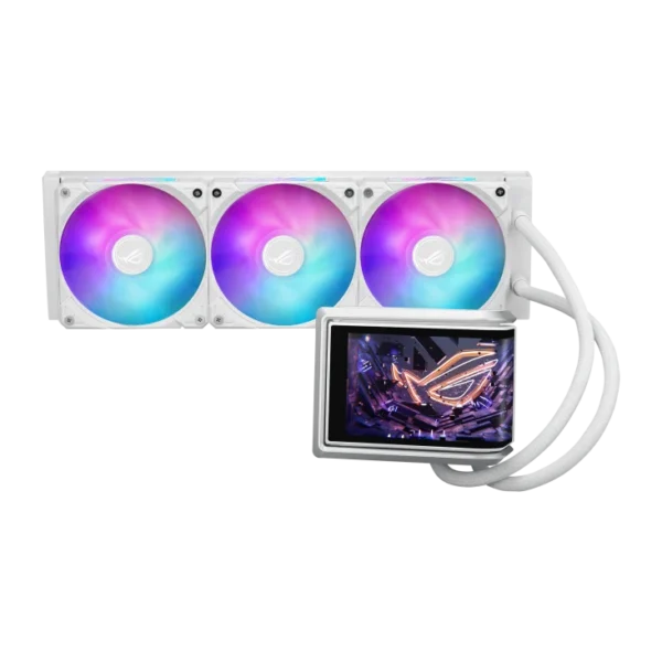 Asus ROG Ryuo IV 360 ARGB White Edition 360mm AIO Liquid CPU Cooler 6.67" Curved AMOLED Asetek Gen8 V2 - ROG RYUO IV 360 ARGB WHT