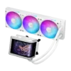 Asus ROG Ryuo IV 360 ARGB White Edition 360mm AIO Liquid CPU Cooler 6.67" Curved AMOLED Asetek Gen8 V2 - ROG RYUO IV 360 ARGB WHT
