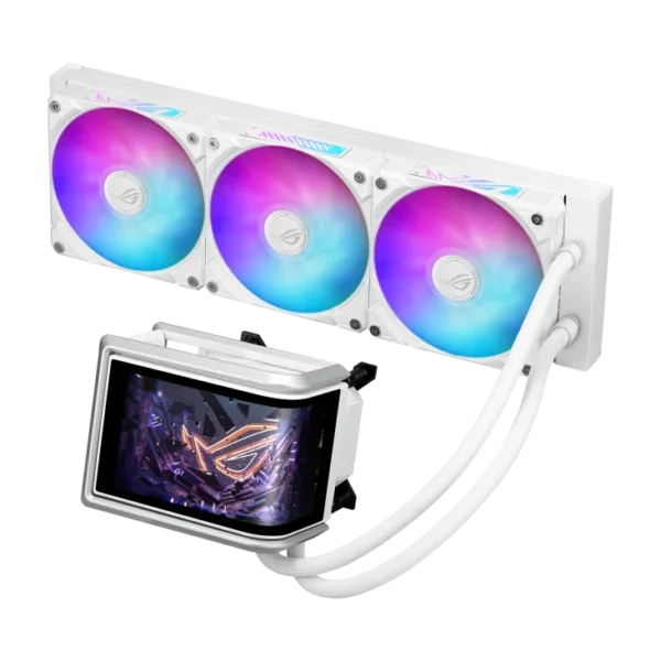 Asus ROG Ryuo IV 360 ARGB White Edition 360mm AIO Liquid CPU Cooler 6.67" Curved AMOLED Asetek Gen8 V2 - ROG RYUO IV 360 ARGB WHT