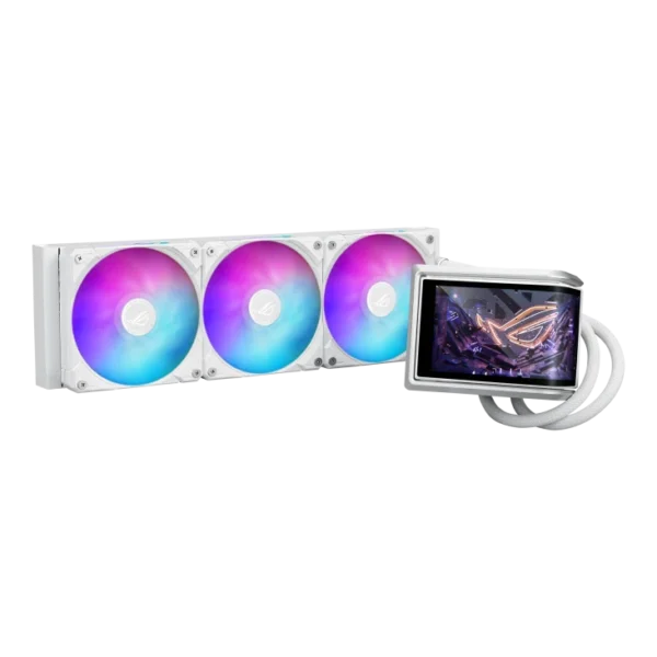 Asus ROG Ryuo IV 360 ARGB White Edition 360mm AIO Liquid CPU Cooler 6.67" Curved AMOLED Asetek Gen8 V2 - ROG RYUO IV 360 ARGB WHT