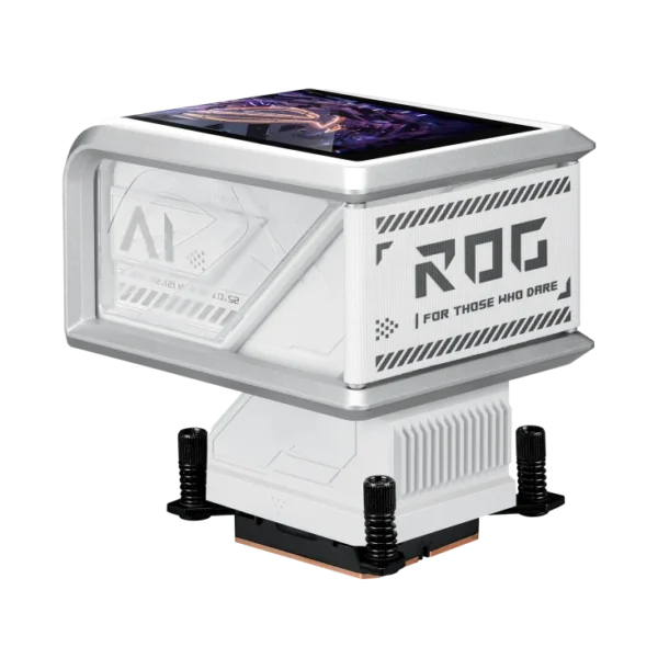 Asus ROG Ryuo IV 360 ARGB White Edition 360mm AIO Liquid CPU Cooler 6.67" Curved AMOLED Asetek Gen8 V2 - ROG RYUO IV 360 ARGB WHT