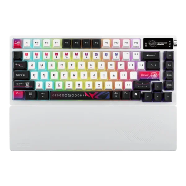 Asus ROG Azoth X 75% Wireless Custom Gaming Keyboard White Hot-Swappable ROG NX Snow V2 Switches OLED Display PBT Keycaps - M704 ROG AZOTH X/NXSMV2/US/PBT