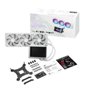 Asus ROG Ryuo IV 360 ARGB White Edition 360mm AIO Liquid CPU Cooler 6.67" Curved AMOLED Asetek Gen8 V2 - ROG RYUO IV 360 ARGB WHT