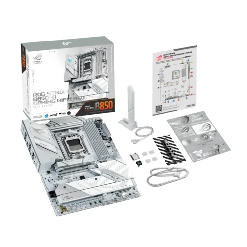 Asus ROG Strix B850-A Gaming WiFi 7 Neo Motherboard Socket AM5 ATX White PCB DDR5 PCIe 5.0 - ROG STRIX B850-A GAMING NEO
