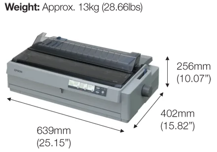 Epson LQ-2190 24-Pin 136 Column Wide Carriage Dot Matrix Impact Printer - C11CA92051