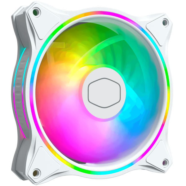 Cooler Master MasterFan MF120 Halo ARGB White 120mm PWM Case Fan - 202004760-GP