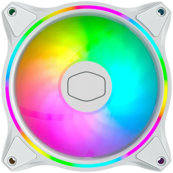 Cooler Master MasterFan MF120 Halo ARGB White 120mm PWM Case Fan - 202004760-GP