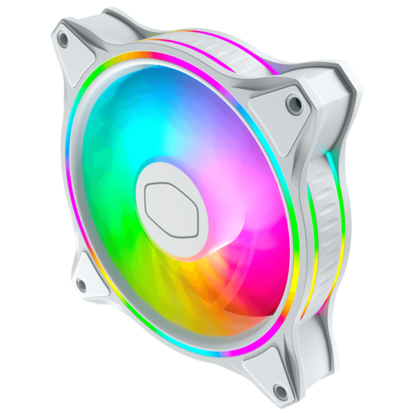 Cooler Master MasterFan MF120 Halo ARGB White 120mm PWM Case Fan - 202004760-GP