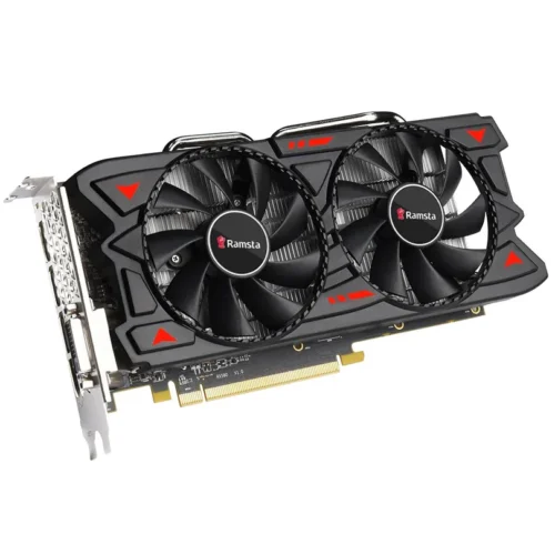 Ramsta Radeon RX 580 Dual Fan 8GB GDDR5 256-bit Graphics Card - RAMSTA RX580 DUAL FAN 8GB BLACK