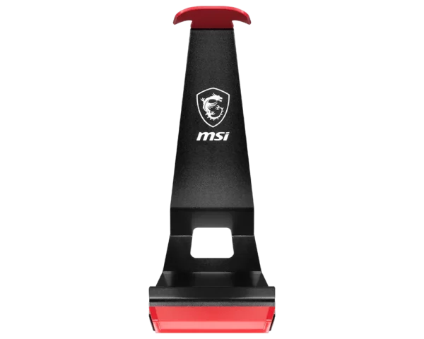 MSI HS01 Metallic Universal Gaming Headset Stand with Cell Phone Holder - HSO1 Headset Stand