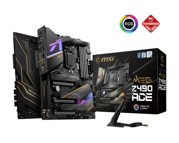 MSI MEG Z490 ACE ATX Motherboard LGA 1200 Intel Z490 DDR4 Wi-Fi 6 - MEG Z490 ACE
