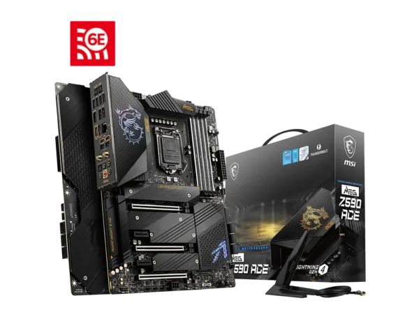 MSI MEG Z590 ACE Intel LGA 1200 ATX Motherboard Thunderbolt 4 Wi-Fi 6E - MEG Z590 ACE