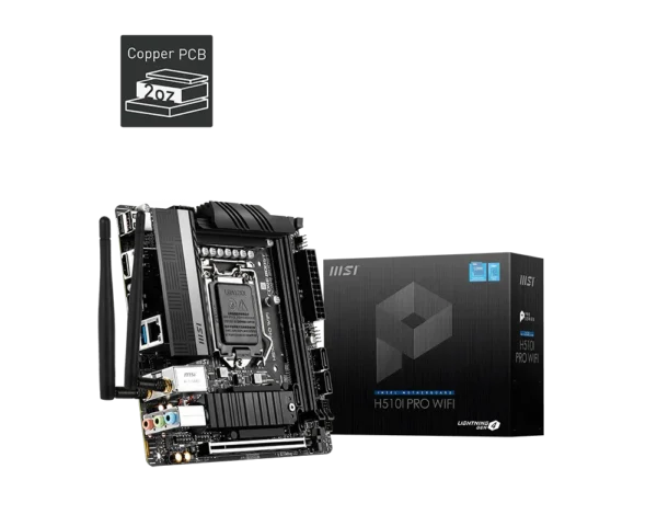 MSI - H510I PRO WIFI Mini-ITX Motherboard - LGA 1200 - Intel H510 - DDR4 - Wi-Fi 6 - H510I PRO WIFI
