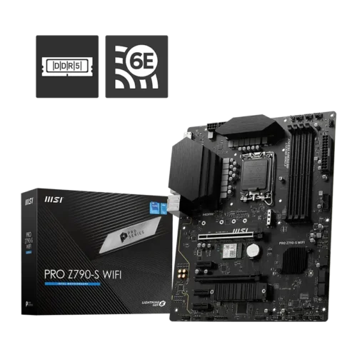MSI PRO Z790-S WIFI - Intel Z790 Chipset - LGA 1700 ATX Motherboard - DDR5 PCIe 5.0 Wi-Fi 6E - PRO Z790-S WIFI