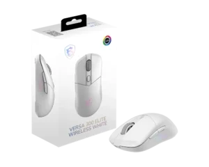 MSI VERSA 300 ELITE WIRELESS WHITE 65g 26000 DPI Tri-Mode Gaming Mouse - VERSA 300 ELITE W WHITE