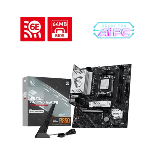 MSI B850M GAMING WIFI6E - AM5 Micro-ATX Motherboard DDR5 PCIe 5.0 M.2 Wi-Fi 6E - B850M GAMING WIFI6E