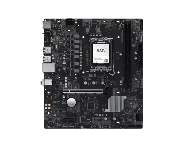MSI PRO B860M-E - Intel B860 LGA 1851 mATX Motherboard DDR5 PCIe 5.0 5G LAN - PRo B860M-E