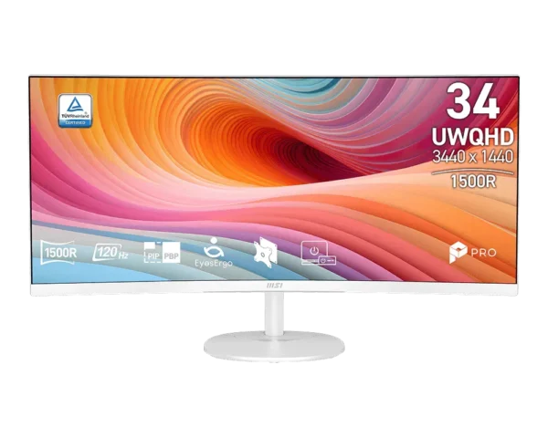 MSI PRO MP341CQW E12 34-inch UWQHD 1500R Curved 120Hz VA Business Monitor - PRO MP341CQW E12