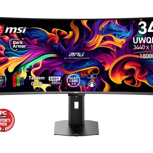 MSI MPG 341CQR 34-inch UWQHD 1800R Curved 5th-Gen Tandem QD-OLED 360Hz 0.03ms Gaming Monitor - MPG 341CQR QD OLED X36