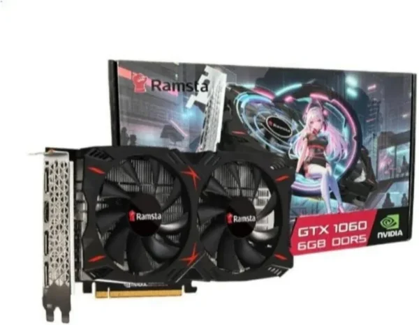 Ramsta NVIDIA GeForce GTX 1060 6GB GDDR5 Dual Fan OC Edition VR Ready - RAMSTA GTX1060 DUAL FAN 6GB