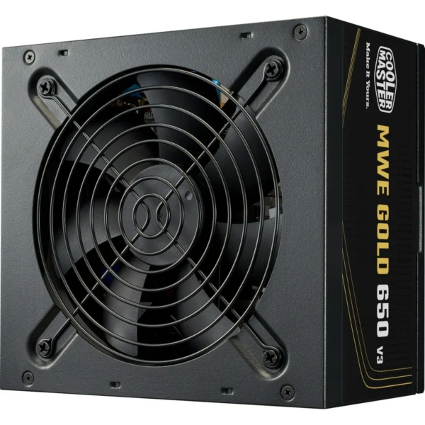 Cooler Master MWE Gold 650 V3 650W 80 Plus Gold ATX 3.1 Non-Modular Power Supply - MPE-6502-ACAAG-3BUS