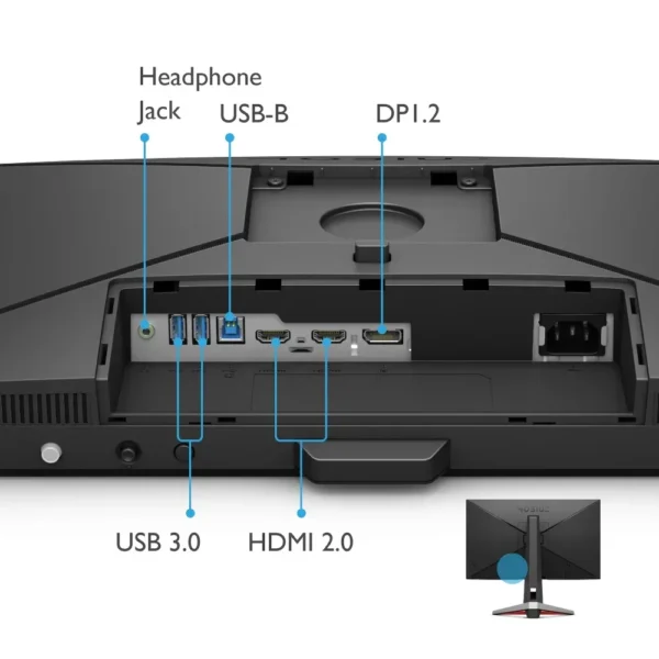 06-ex240-connectivity_1600x BenQ MOBIUZ 23.8" IPS 165Hz 1ms Gaming Monitor - EX240