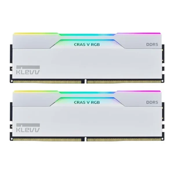 KLEVV Cras V RGB White 32GB 16GBx2 DDR5 6000MHz CL30 AMD Optimized - KD5AGU880-60A300J