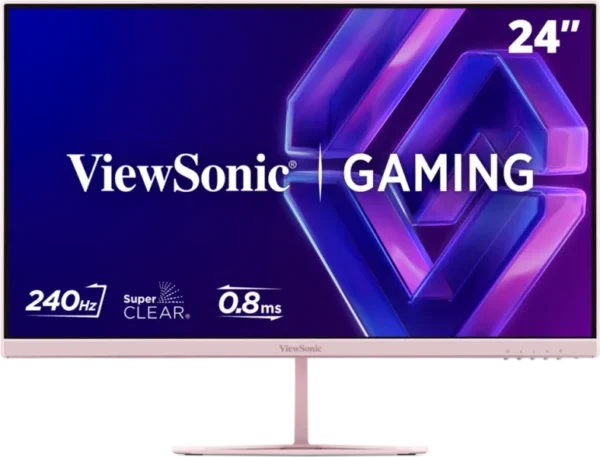 ViewSonic VX24G30-PK 24-inch 240Hz SuperClear IPS FHD Gaming Monitor Pink - VX24G30-PK