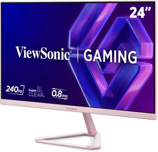 ViewSonic VX24G30-PK 24-inch 240Hz SuperClear IPS FHD Gaming Monitor Pink - VX24G30-PK