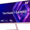 ViewSonic VX24G30-PK 24-inch 240Hz SuperClear IPS FHD Gaming Monitor Pink - VX24G30-PK
