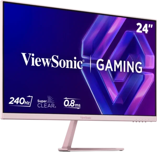 ViewSonic VX24G30-PK 24-inch 240Hz SuperClear IPS FHD Gaming Monitor Pink - VX24G30-PK