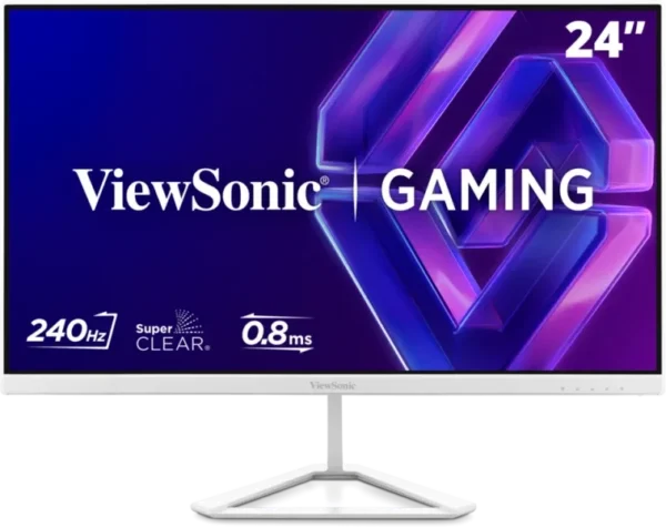 25-MON-VX24G30-W-Product photo_F01_pc_l ViewSonic 24 inch Full HD 240Hz 0.8ms IPS Gaming Monitor White - VX24G30-W